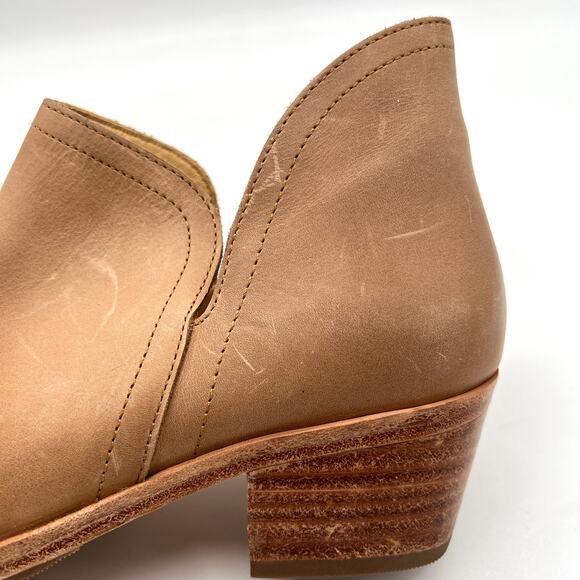 NISOLO Mia Everyday Ankle Bootie Womens 9 Tan Almond Leather Split Shaft Heeled - Picture 12 of 16